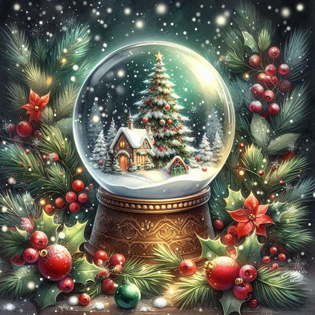 Diamond Painting Duftwachs - Schneekugel