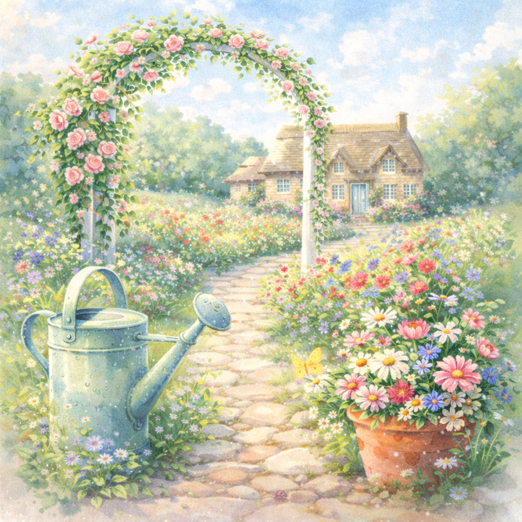 Diamond Painting Duftwachs - Landhausgarten