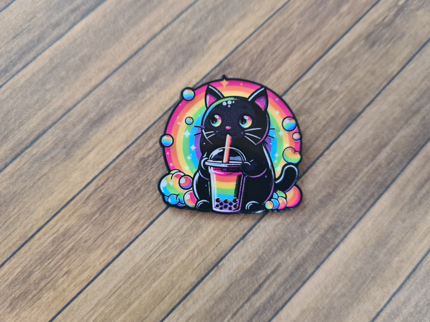 Bubble Tea Rainbow Cat