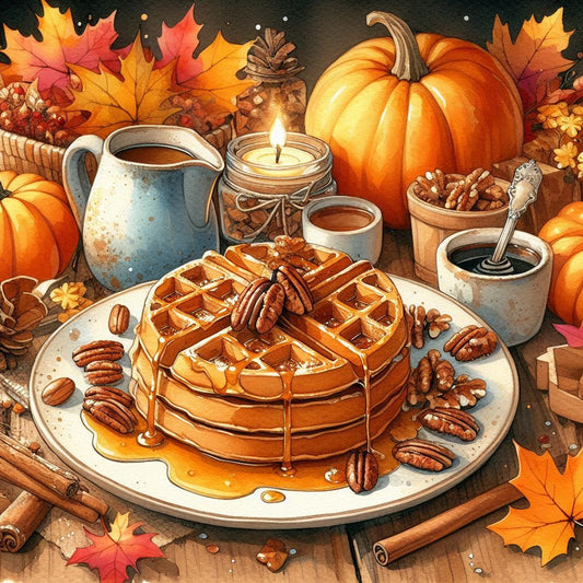 Tabby - Kürbis-Pekannuss-Waffel