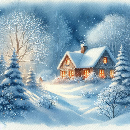 Diamond Painting Duftwachs - Winterlandschaft