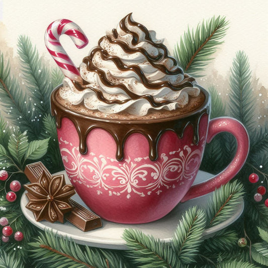 Diamond Painting Duftwachs - Zuckerstangen-Mochaccino