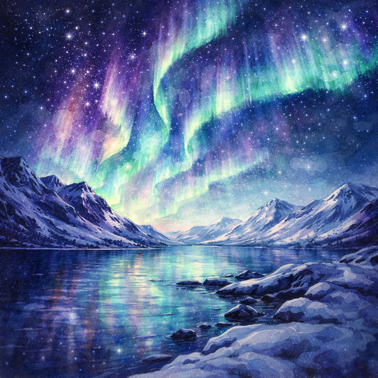 Diamond Painting Duftwachs - Nordlichter
