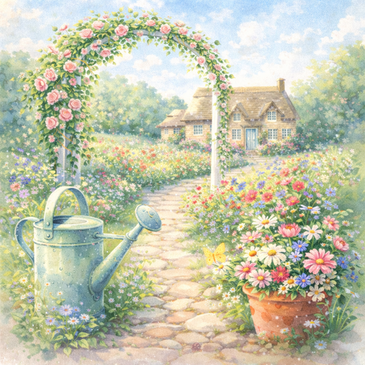 Diamond Painting Duftwachs - Landhausgarten