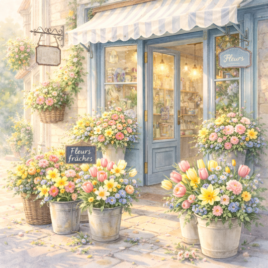 Diamond Painting Duftwachs - Blumenladen