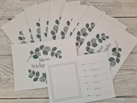 Projektkarten - Mein Stickprojekt
